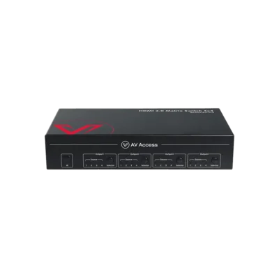 4×4 4K HDMI Matrix Switch with Downscaler, Audio Extraction, IR Remote Control           4KMX44-H2
