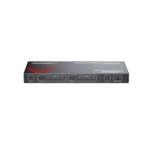 4×2 4K HDMI Matrix Switch with ARC & SPDIF Audio Extraction, HDMI 2.0 Switcher w/ Auto Downscaler for Home Theater      4KMX42-H2A