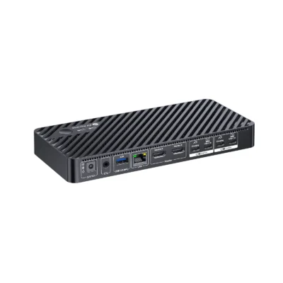 USB-C KVM Switch Docking Station for 2 Laptops & 4K Dual Monitor, 11-in-1 Design (100W PD), 1G Ethernet Port, EDID Emulation          KD-E20