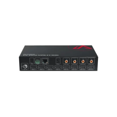 4×4 4K HDMI Matrix Switch with Downscaler, Audio Extraction, IR Remote Control           4KMX44-H2 - Image 2