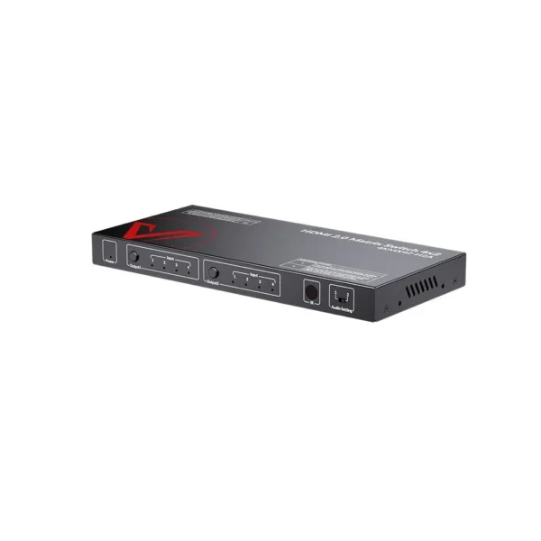 4×2 4K HDMI Matrix Switch with ARC & SPDIF Audio Extraction, HDMI 2.0 Switcher w/ Auto Downscaler for Home Theater      4KMX42-H2A - Image 2