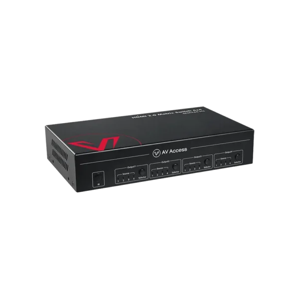 4×4 4K HDMI Matrix Switch with Downscaler, Audio Extraction, IR Remote Control           4KMX44-H2 - Image 3