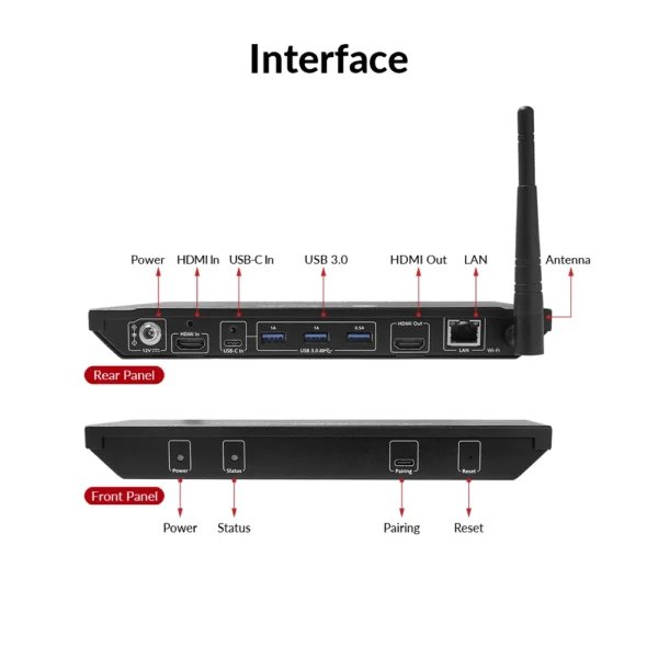 eShare W50 4K Wireless Presentation System w/ BYOD & USB 3.0 for Hybrid Conference - Image 3