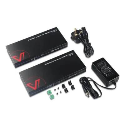 Zero-Latency 4K HDMI KVM Extender, 100m/330ft HDBaseT Extender w/ 4-Port USB 2.0 for PC Control, 1080P@120Hz, PoH & RS232        4KEX100-KVM - Image 3