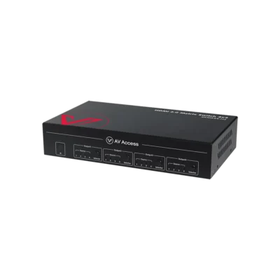 4×4 4K HDMI Matrix Switch with Downscaler, Audio Extraction, IR Remote Control           4KMX44-H2 - Image 4