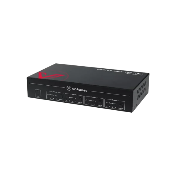 4×4 4K HDMI Matrix Switch with Downscaler, Audio Extraction, IR Remote Control           4KMX44-H2 - Image 4