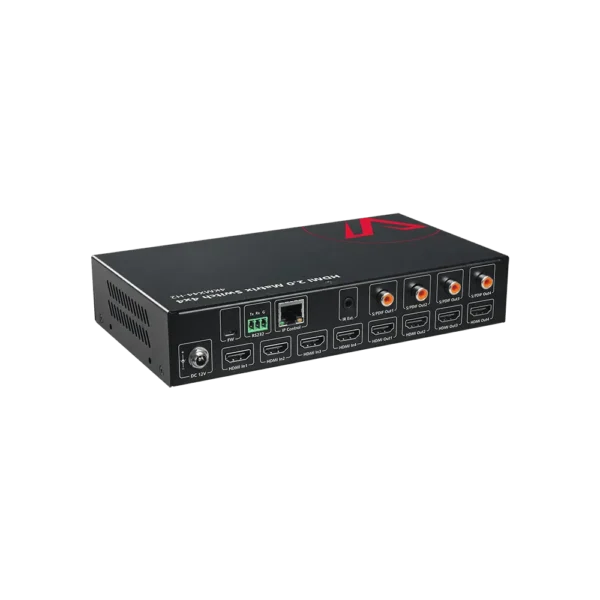 4×4 4K HDMI Matrix Switch with Downscaler, Audio Extraction, IR Remote Control           4KMX44-H2 - Image 5