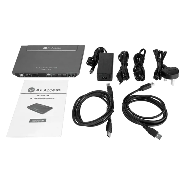 4K Dual Monitor KVM Switch, 2-Port HDMI with Hotkey Switching, Supports High Refresh Rates like 144Hz, 165Hz & 240Hz           4KSW21-DM - Image 7