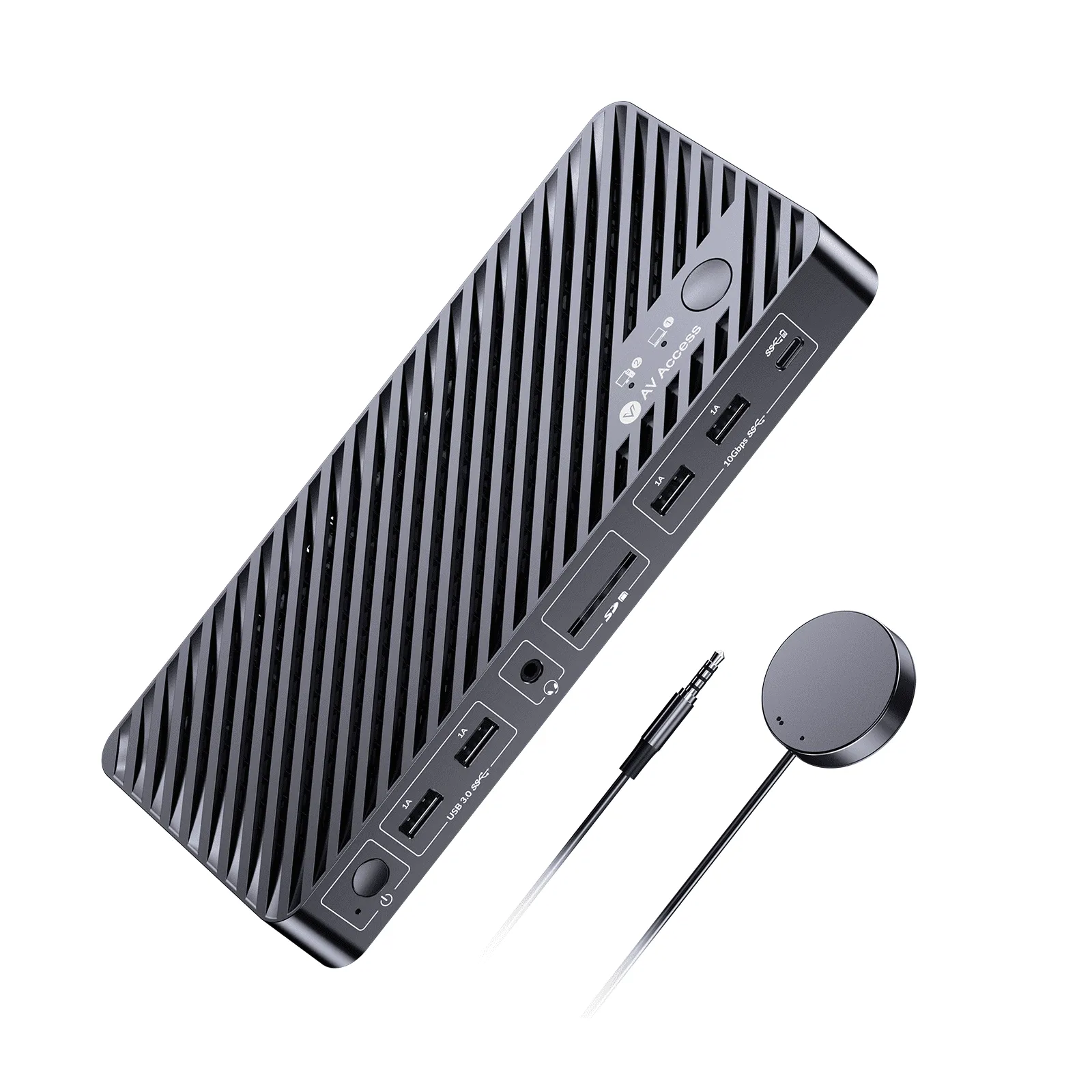 iDock M10 KVM Switch Docking Station for MacBook and PC, Dual 4K HDMI Displays, 1 Laptop + 1 Desktop Switching, High Refresh Rates, 100W Charging, 10-in-1 USB-C Dock